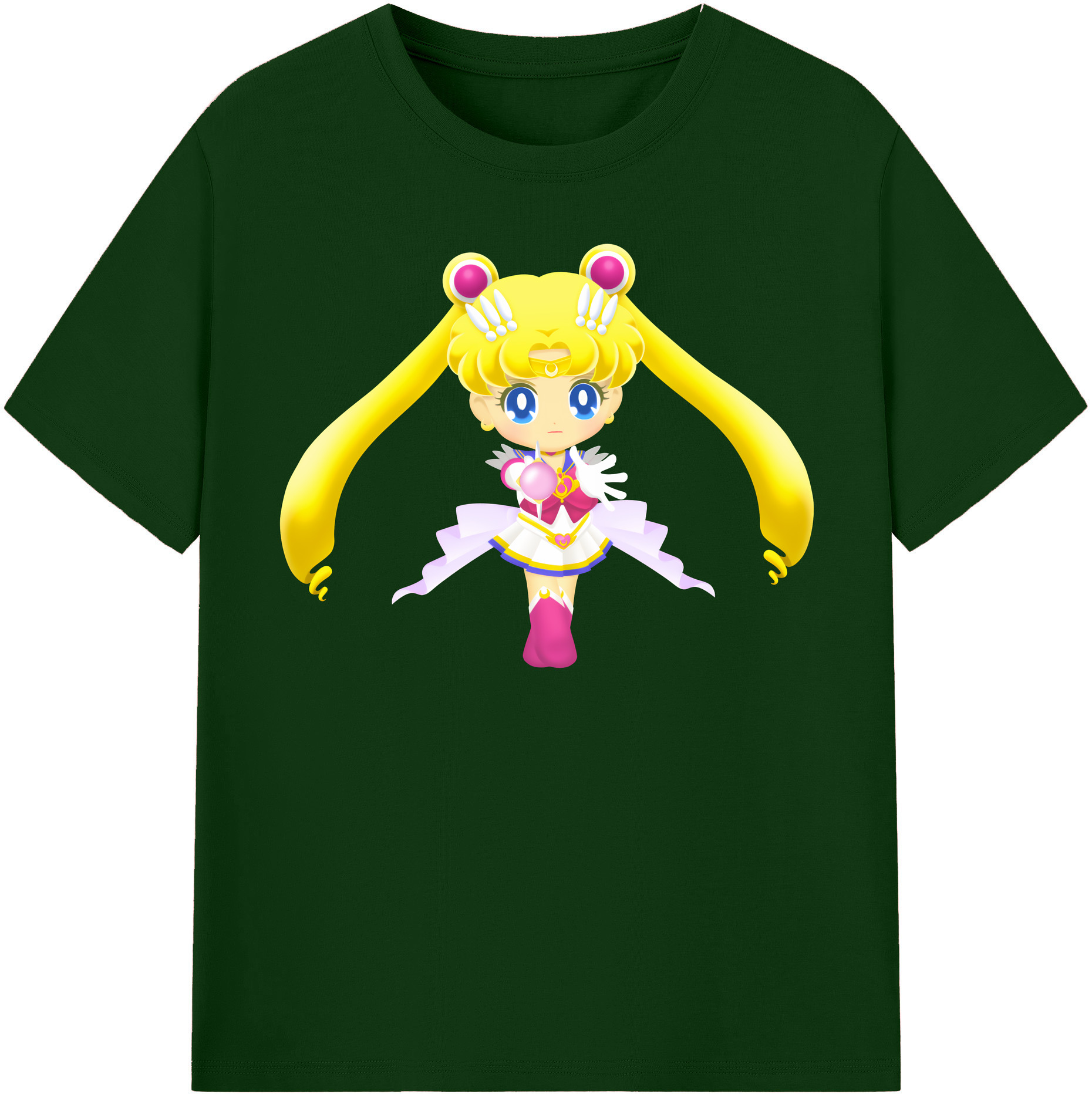 （画像用） 美少女戦士セーラームーン 月野 うさぎ つきの うさぎ Sailor Moon Tsukino Usagi 綿100％半袖Tシャツ（フロントプリント）